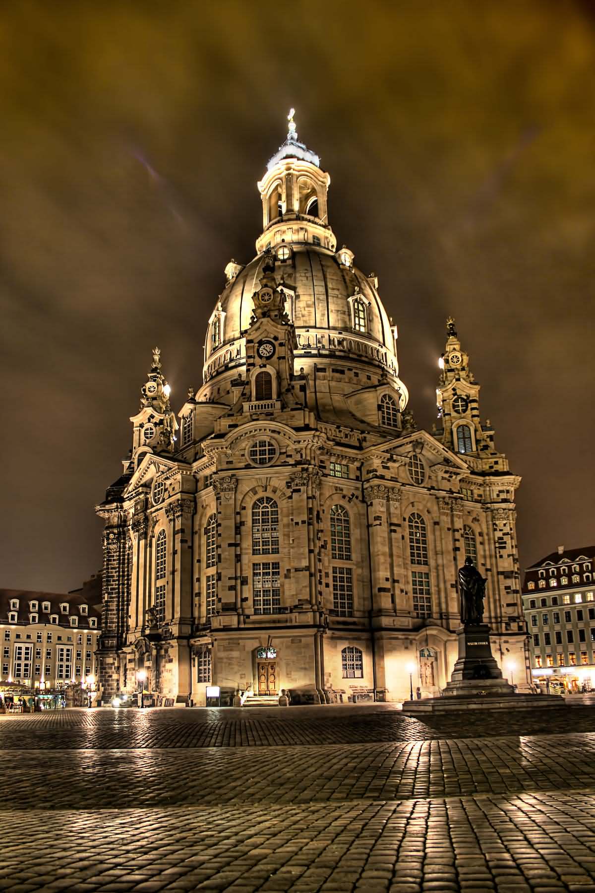 Dresden Frauenkirche Lit up at night