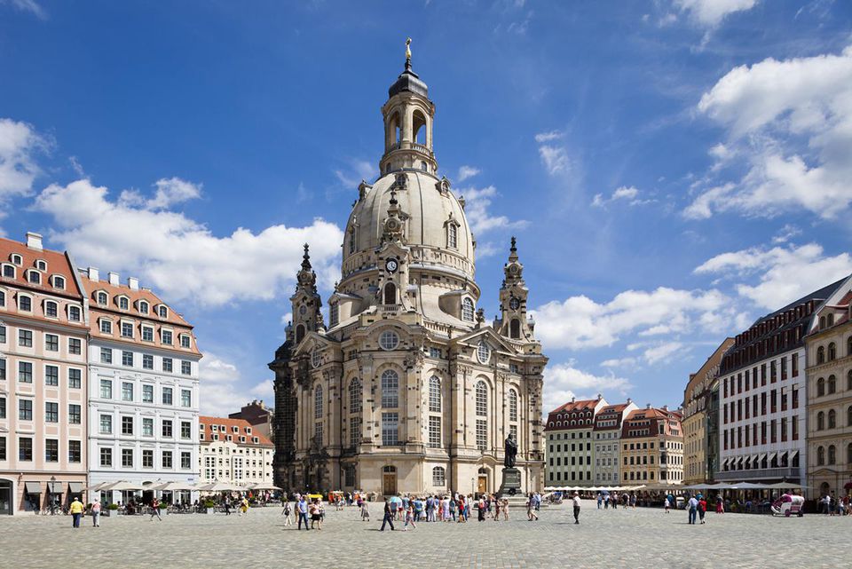 Dresden Frauenkirche view from market square