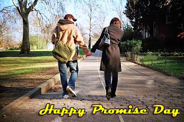 Enjoying Happy Promise Day with holding hands