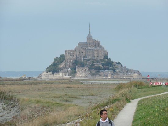 Far view of the Mont Saint-Michel in normandy, france