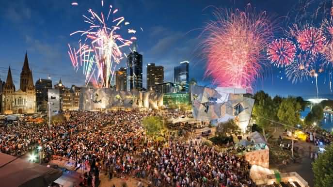 Fireworks During Australia Day Celebration