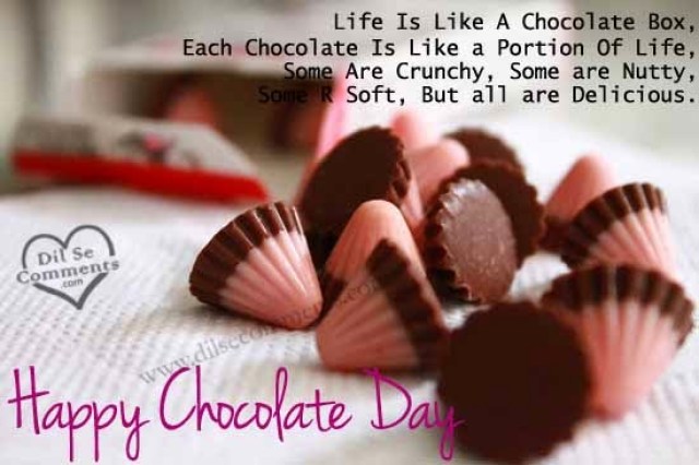 Happy Chocolate Day wishes with some crunchy and soft chocolates