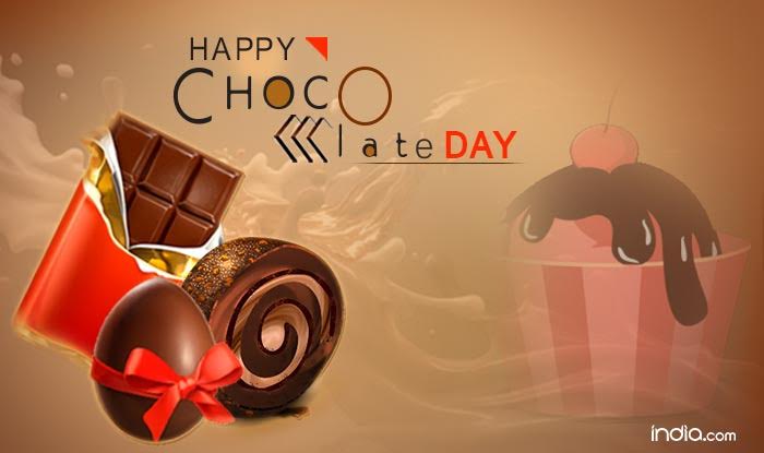 Happy Chocolate day chocolate cup cake background picture