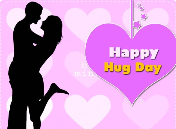 Happy Hug Day Couple Greeting Card