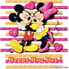 Happy Hug Day Mickey Minnie Mouse