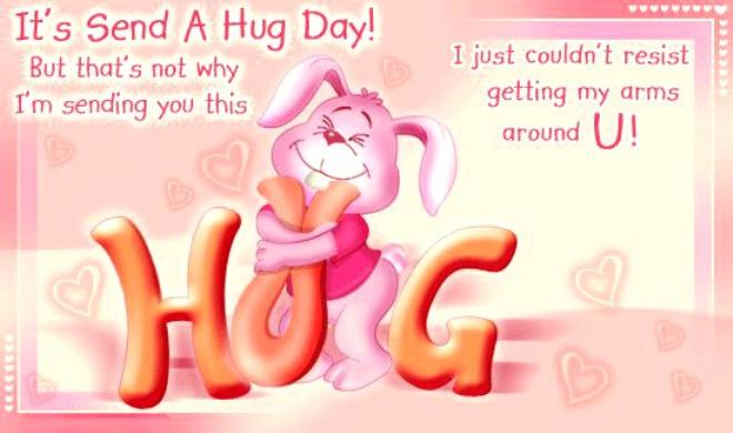 Happy Hug Day cute greeting card image