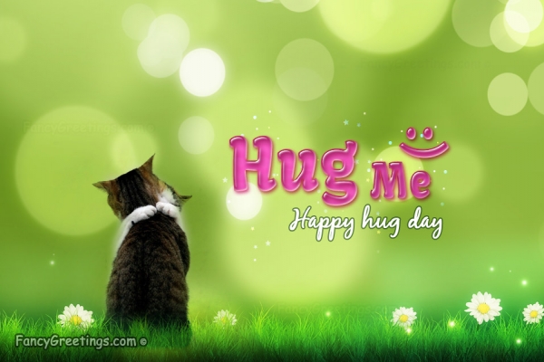 Happy Hug Day hug me cats picture