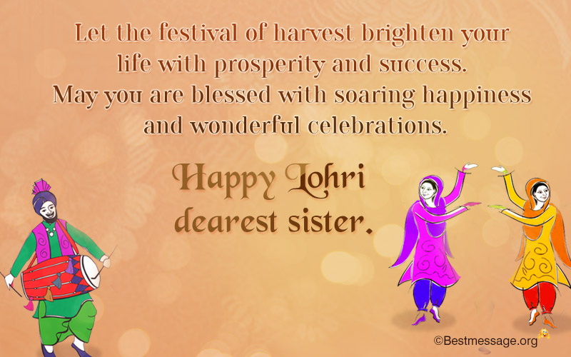 Happy Lohri Wishes For Dearest Sister