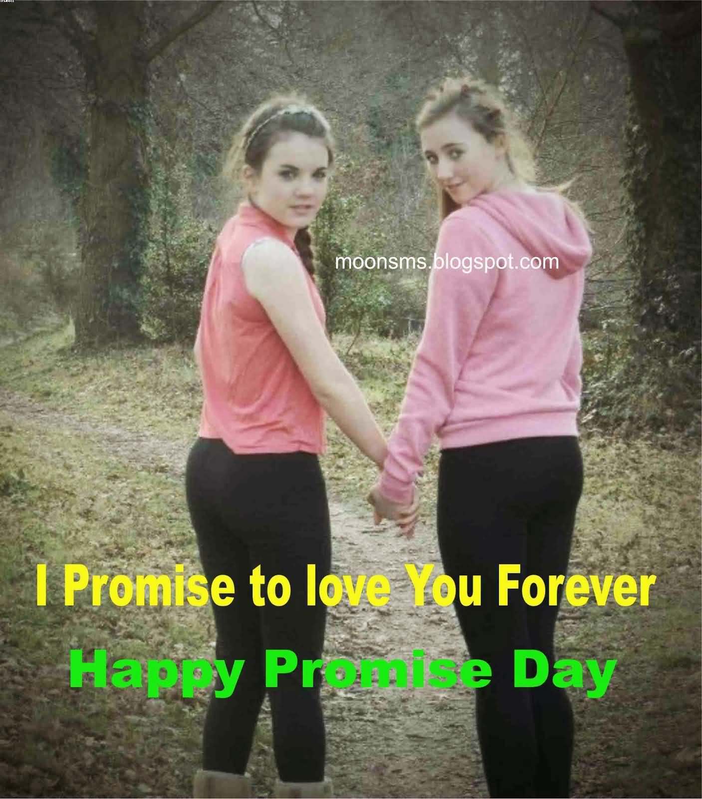 Happy Promise Day beautiful girls picture