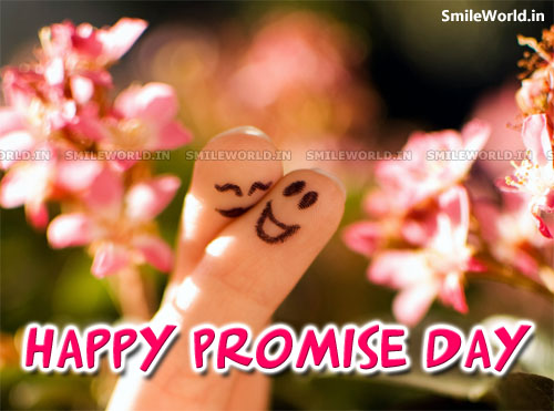 Happy Promise Day loving fingers flowers background picture