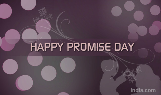 Happy Promise Day text greeting card image