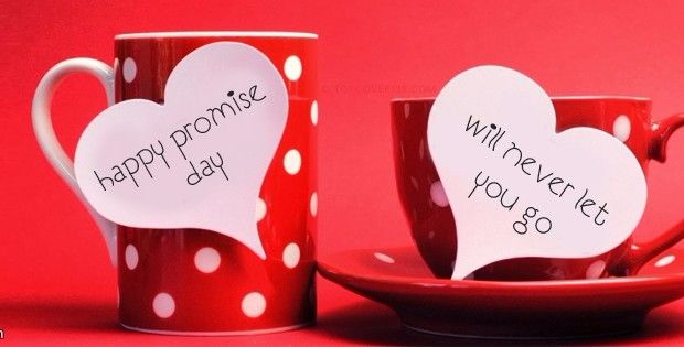 Happy Promise Day will never let you go mug with cup picture