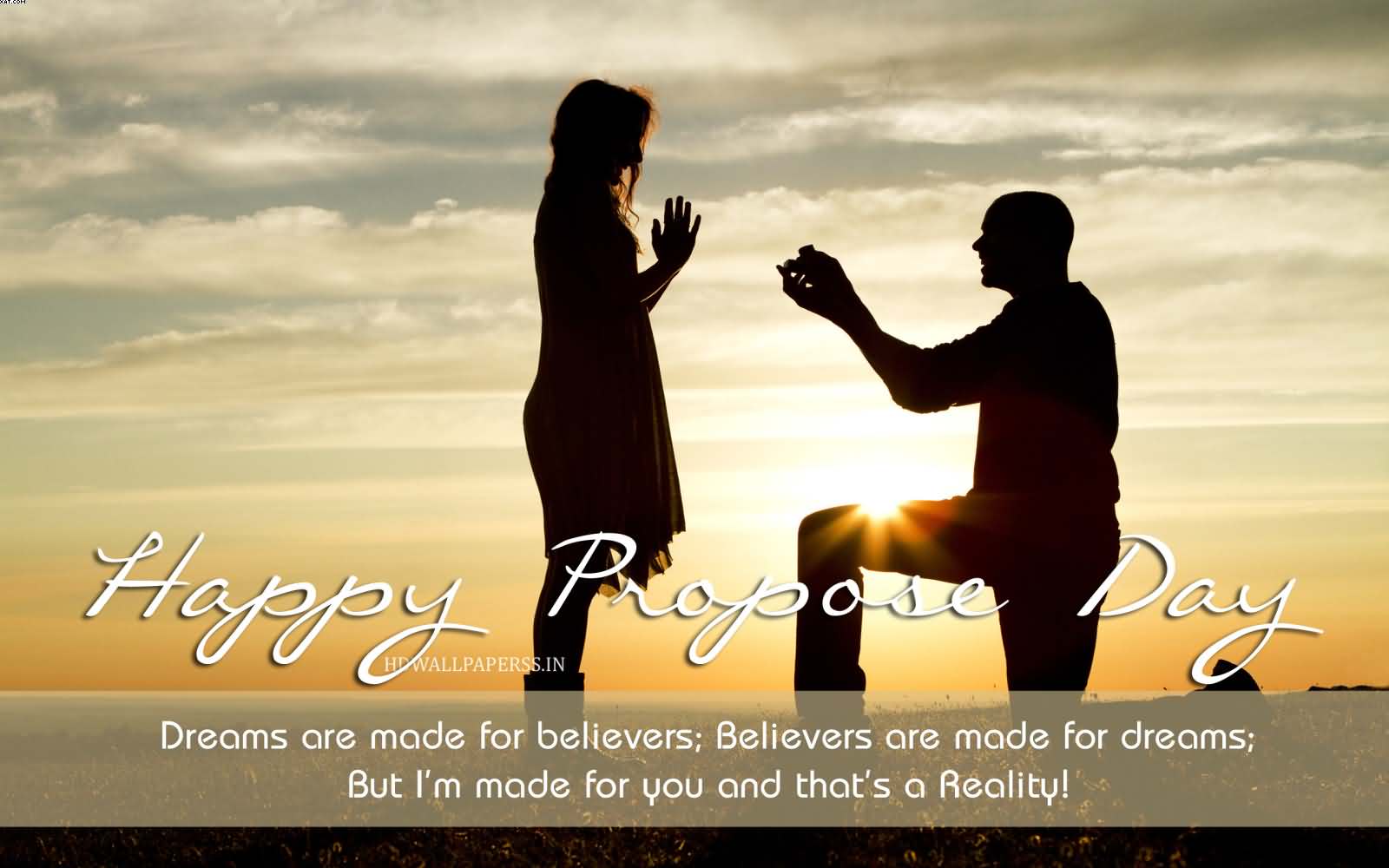 Happy Propose Day couple wallpaper