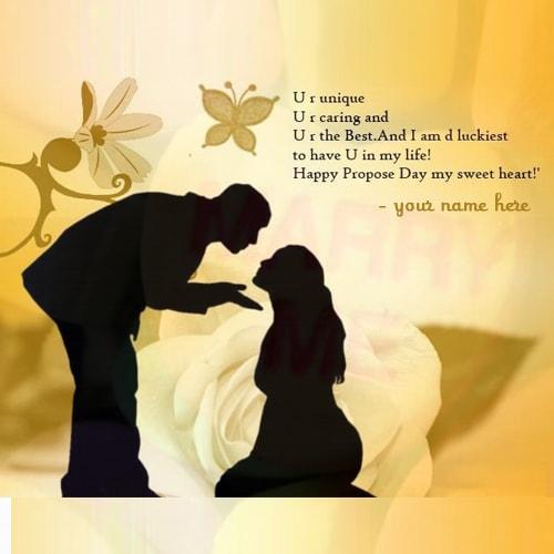 Happy Propose Day my sweet heart greeting card
