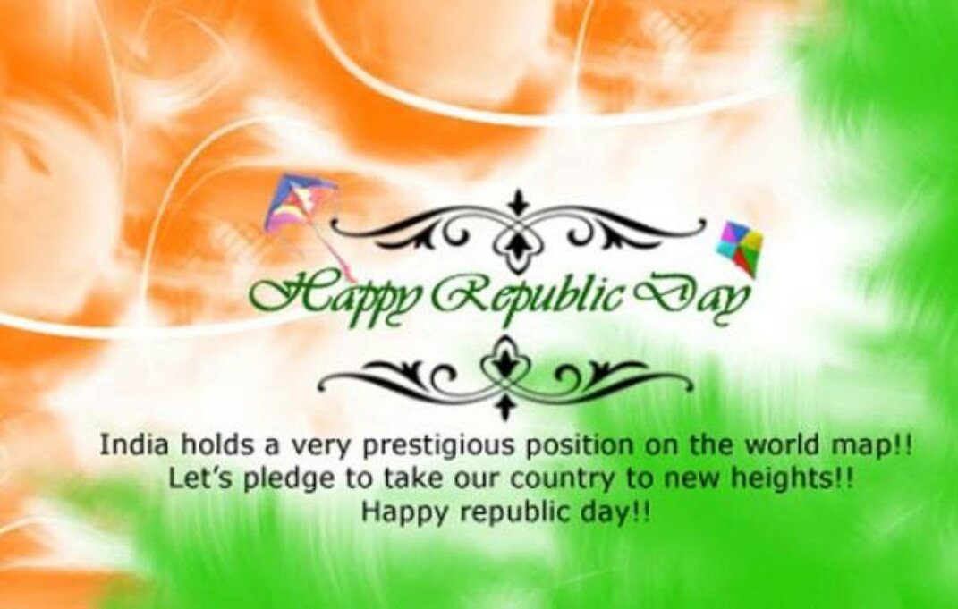 Happy Republic Day India Tricolor Background Card