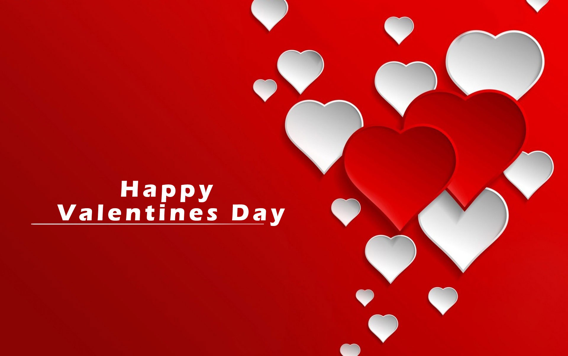 Happy Valentine’s Day 3d hearts wallpapper