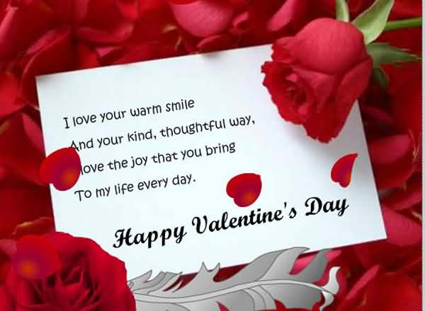Happy Valentine’s Day card with flower
