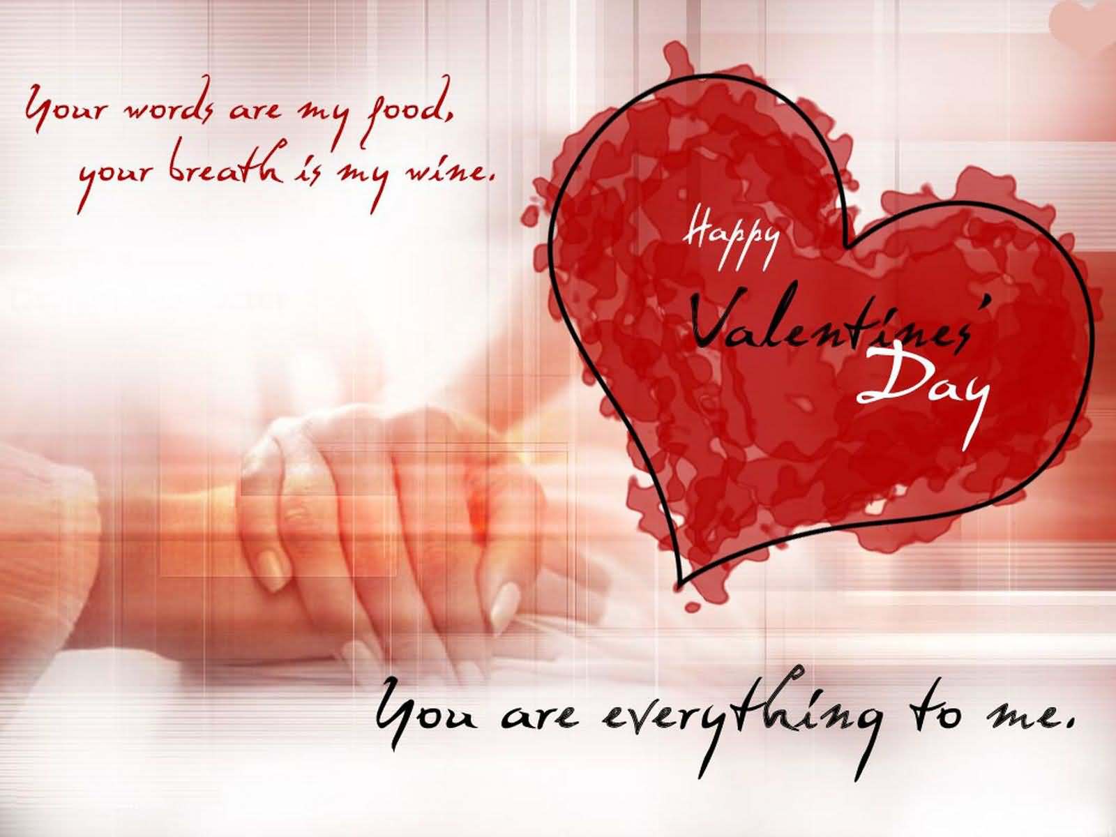 Happy Valentines Day holding hands background picture