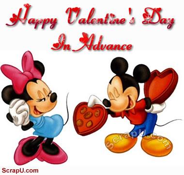 Happy Valentines Day in advance mickey and minnie