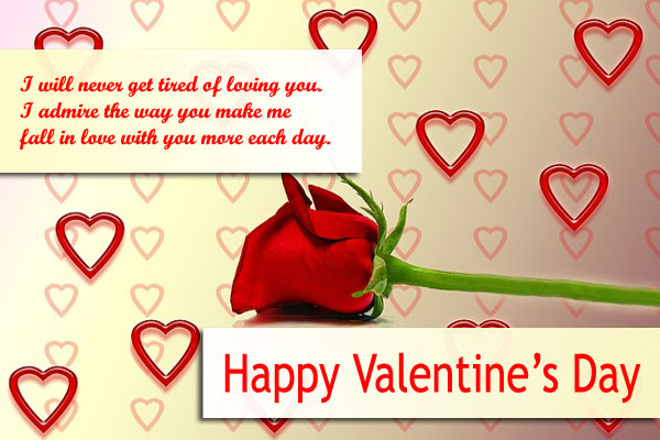 Happy Valentine’s Day rose bud greeting card