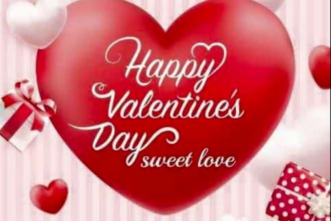 Happy Valentine’s Day sweet love heart card