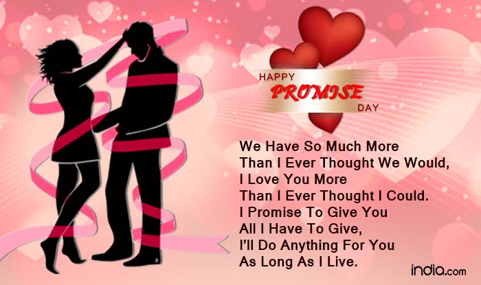 Happy promise day 2018 greeting card