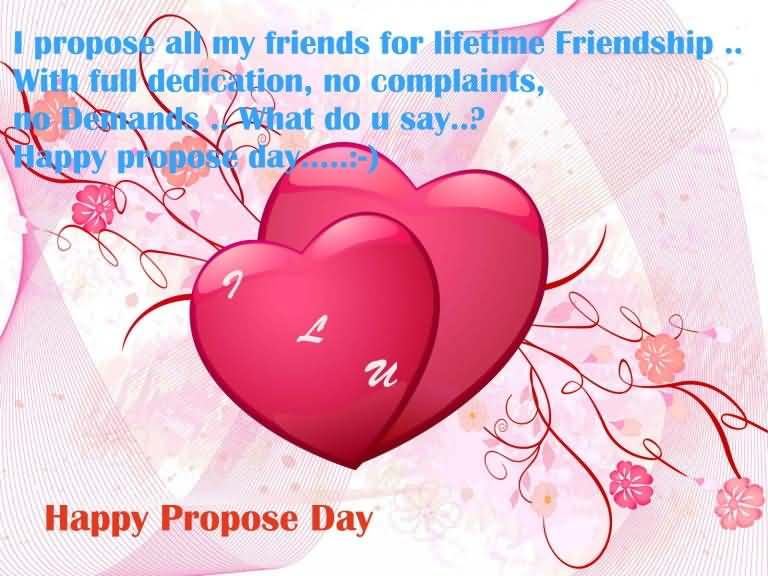 Happy propose day heart card