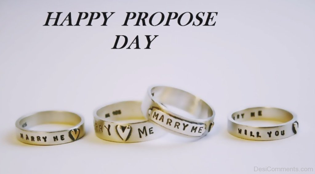 Happy propose day wedding rings