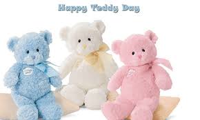 Happy teddy Day three cute teddy bears