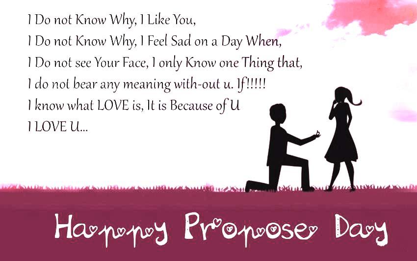 I love you happy propose day card