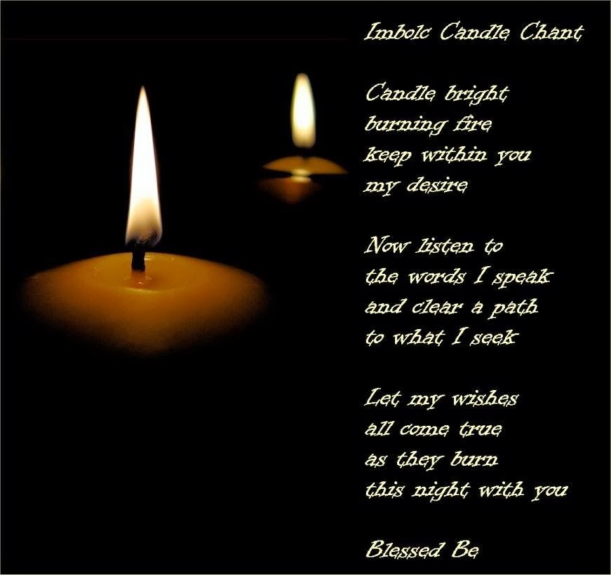 Imbolc candle chant card