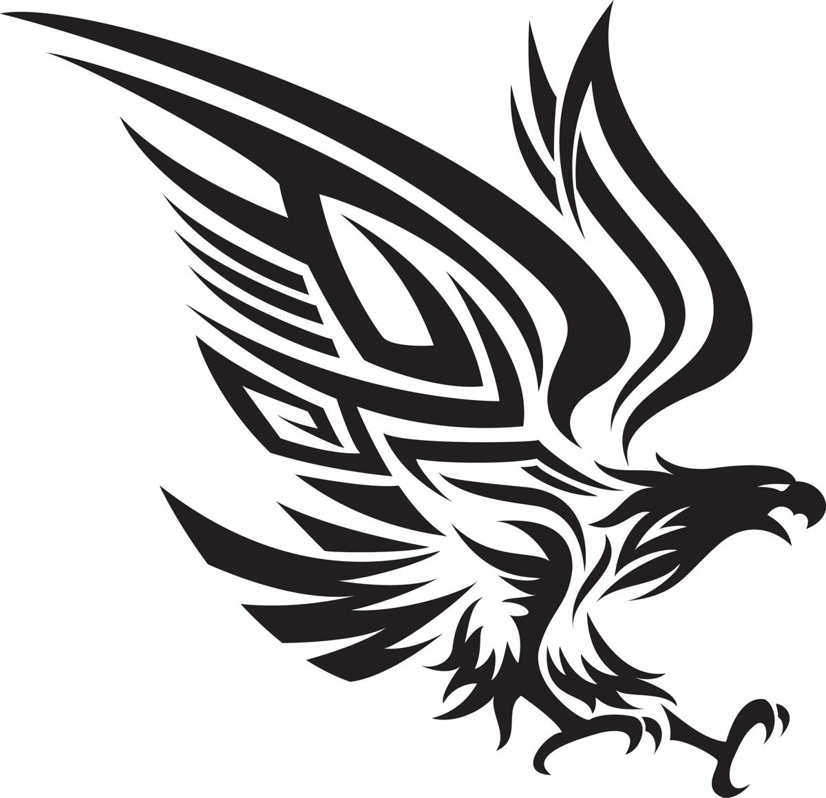 Incredible Tribal Attacking Eagle Tattoo Design