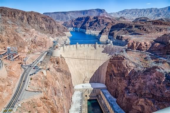 Incredible View Of Hoover Dam From Front