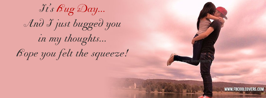 It’s Hug Day facebook cover image