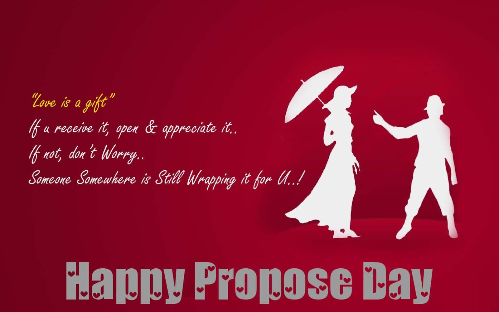 Love is a gift happy Propose Day