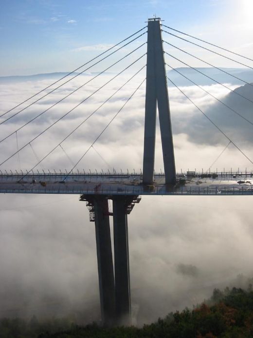 Millau Viaduct with clouds view