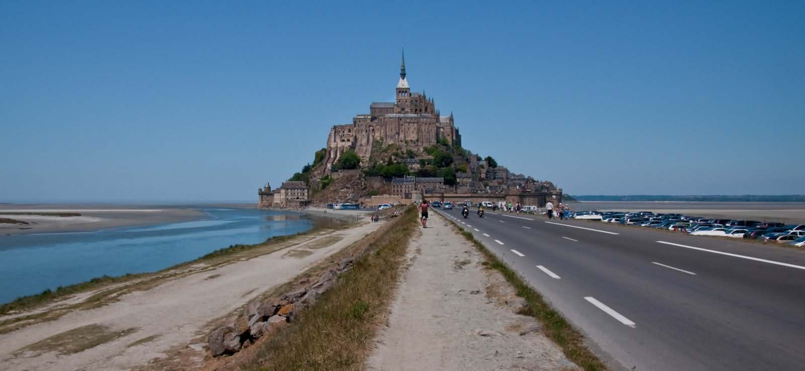 Mont Saint-Michel viewed from the causeway