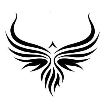 Open Wings Tribal Eagle Tattoo Design