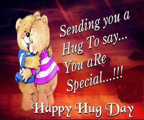 Sending You A Hug To Say You Are Special Happy Hug Day