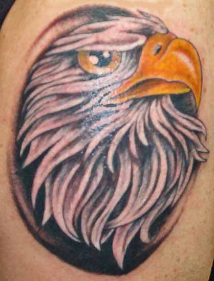 Simple Bald Eagle Head Tattoo Design