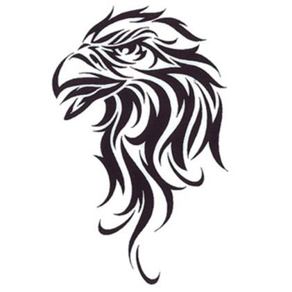 Small Tribal Eagle Head Tattoo Design