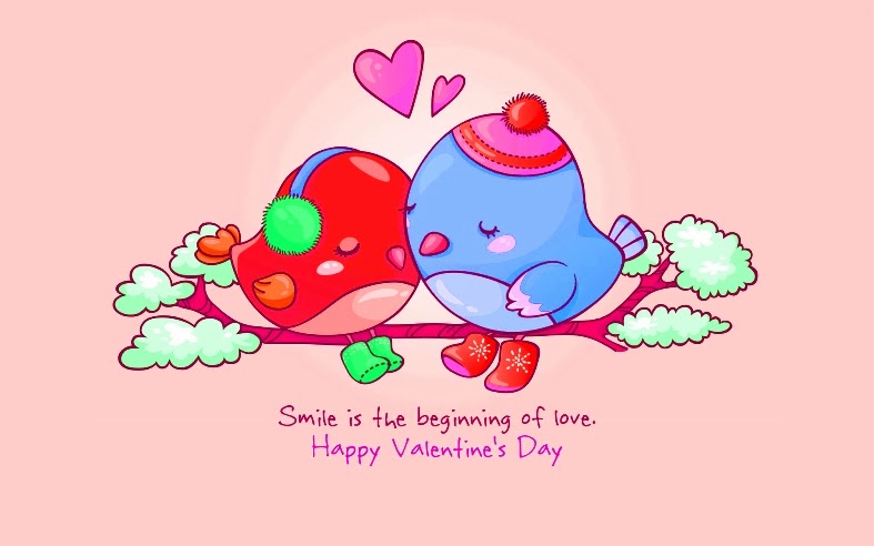 Smile is the beginning of love Happy Valentines Day