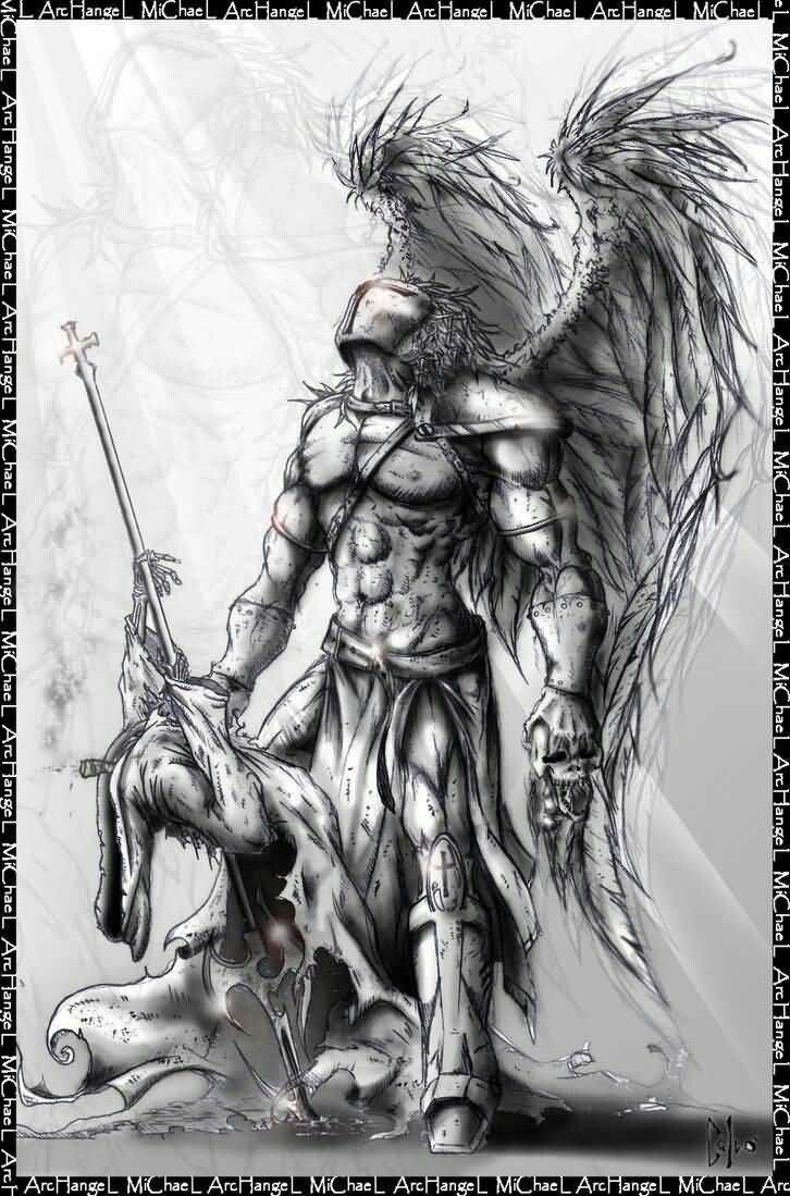 St. Michael The Archangel Tattoo Drawing