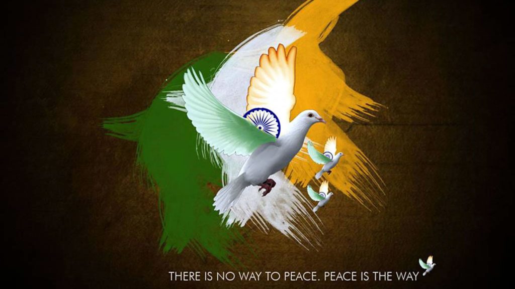 There Is No Way To Peace Peace Is The Way Happy Indian Republic Day Flying Doves Wallpaper