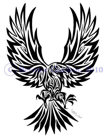 Tribal Flying Eagle Tattoo Design By Tarkheki On Deviantart