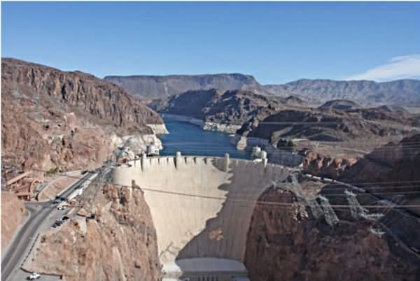 View from the Hoover Dam Bypass Bridge