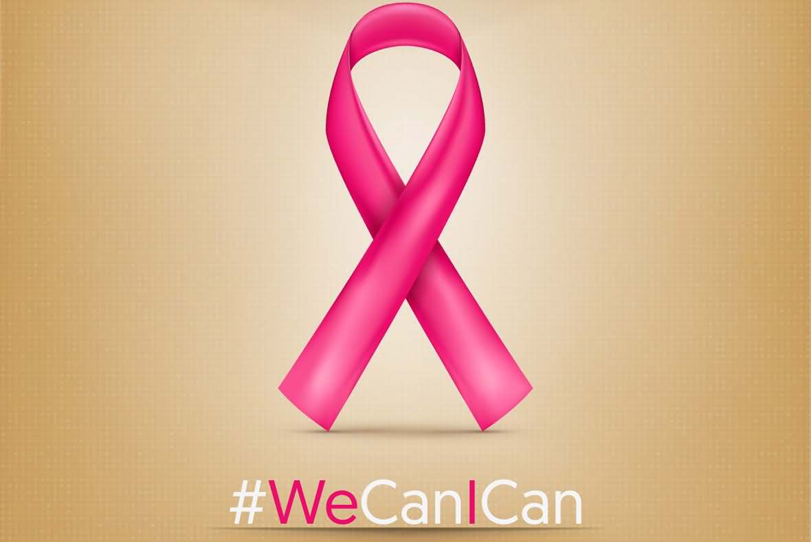 We can i can World Cancer Day pink ribbon