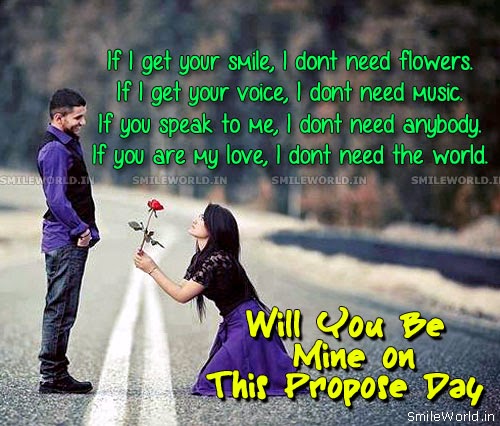 Will you be mine on this propose day Happy Propose Day