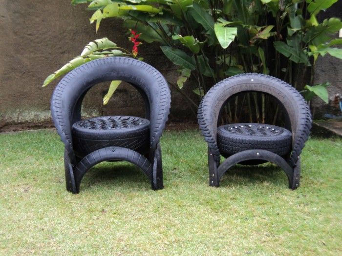 Wonderful Chairs Created By Using Old Tires