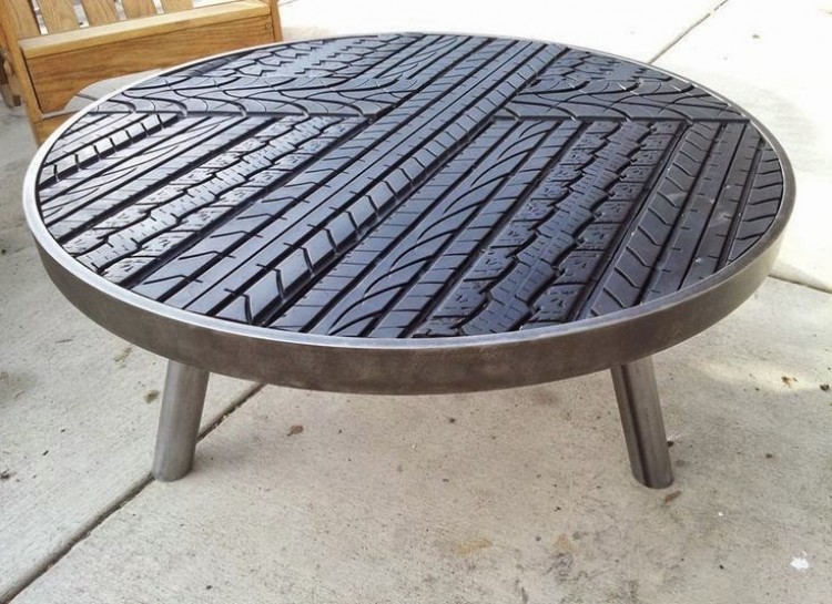 Wonderful Coffee Table By Using Recycled Tires